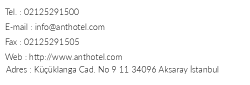 Grand Ant Hotel telefon numaralar, faks, e-mail, posta adresi ve iletiim bilgileri